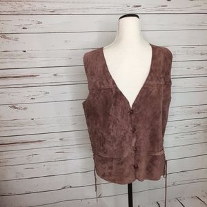 Vintage Harold's Men's Brown Suede Vest CPT